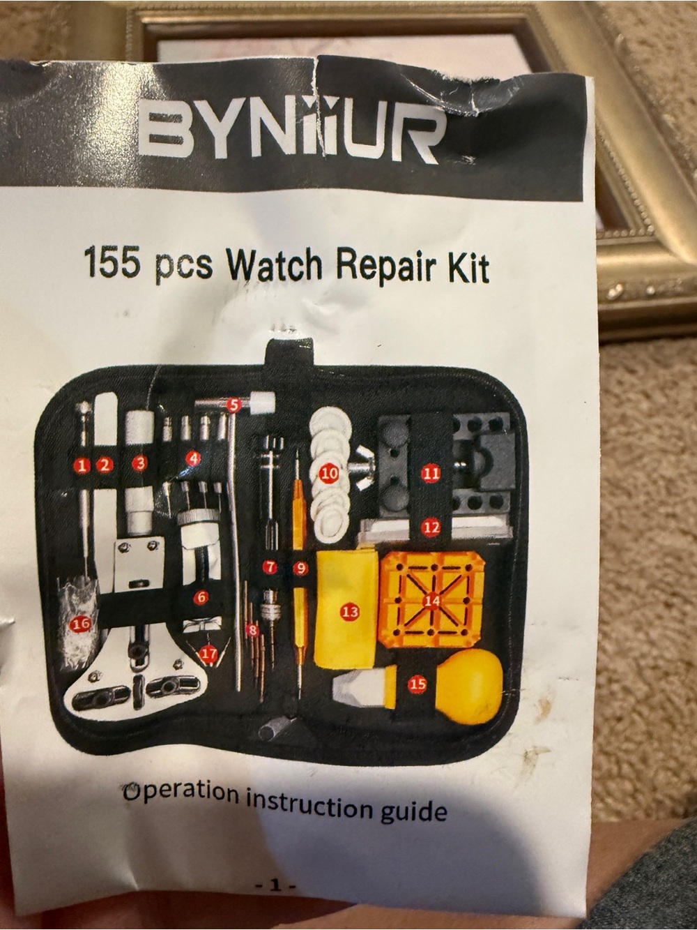 BYNIUR 155-Piece Watch Repair Kit